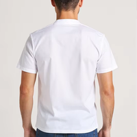 Veste de chef pour homme à manches courtes, uniforme de cuisine respirant, veste de chef à dos en maille ventilée, blouse de laboratoire en tissu polyester tricoté