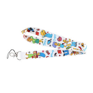 Wowei impression Logo cou Polyester dessin animé humoristique comédie Animation famille lanières avec Logo Anti-perte cadeaux promotionnels - Product Image 5