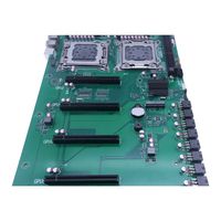 Venta al por mayor de alta velocidad X79 X78 Dual CPU placa base 8 GPU PCIE LGA 2011-V1 32GB DDR3 Soporte Intel Xeon E5
