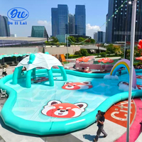 Piscine gonflable personnalisée pour parc aquatique extérieur avec piscine gonflable en forme de fleur épaissie, piscine pour enfants