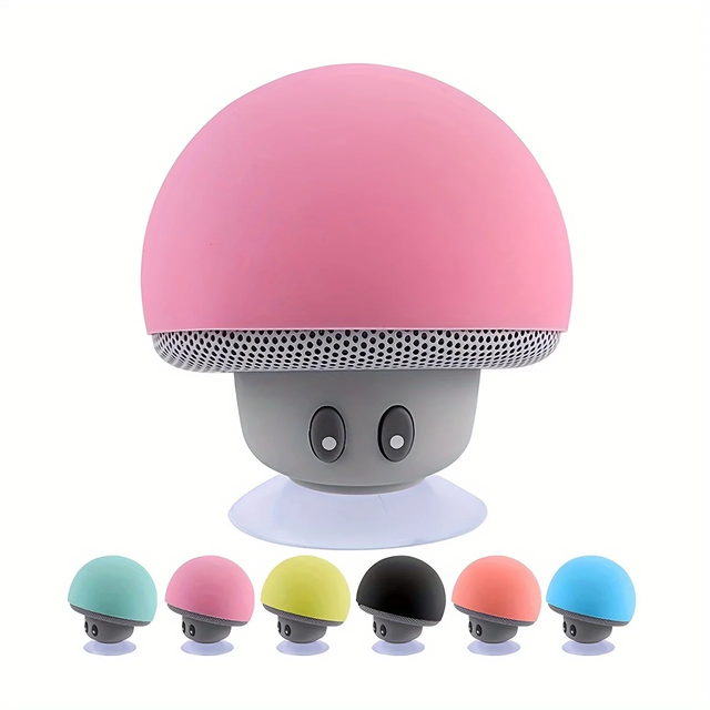 Portable Mini Wireless BT Speaker Silicone Suction Cup Mushroom Audio Speaker Battery Home Theatre Party Outdoor Mini Speaker