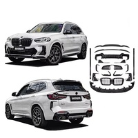 YICKU nouveauté pour BMW X3 G01 X3M G08 LCI 2023 + mise à niveau SOOQOO Style sec en Fiber de carbone Kit de carrosserie avant lèvre arrière grille de diffuseur