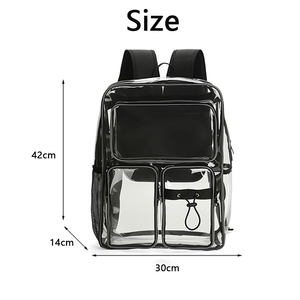 Zaino Trasparente di Alta Qualità per Studenti, Grande Capacità, in PVC Impermeabile e Resistente - Product Image 3
