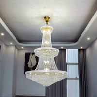 Éclairage zèle hôtel maison escalier décoratif suspendus lustres en cristal suspension pour villa