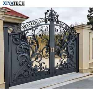 Xiyatech Nhà Máy Tùy Chỉnh Biệt Thự Sang Trọng Trang Trí Nhà Cửa Sang Trọng Rèn Sắt Thiết Kế Cổng Cho Bán - Product Image 6