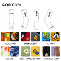 Lot de 5 paires de chaussettes antidérapantes unisexe en coton à bout fermé avec double rayures, absorbant la transpiration, pour yoga, pilates, danse, barre, ballet et fitness