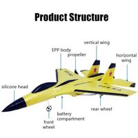 Avion RC SU-35 Glider, envergure 35 cm, télécommande radio, drones, avions, RTF, UAV, jouet pour enfants, cadeau pour garçon, modèle d'avion de vol.