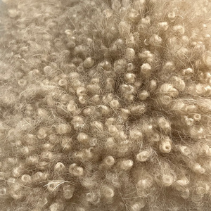 <span class=keywords><strong>Manteau</strong></span> en laine <span class=keywords><strong>blanc</strong></span> élégant pour <span class=keywords><strong>femme</strong></span> avec col en fourrure de mouton bouclée exquise, épaules tombantes, coupe oversize, vêtement d'hiver - Product Image 5