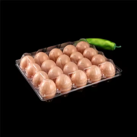 Boîtes à œufs en plastique transparent 15 alvéoles, boîte à œufs en plastique avec couvercle, cartons pour œufs de caille, plateau à œufs en plastique, emballage blister