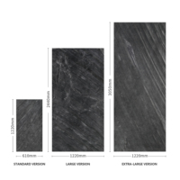 Grands panneaux en pierre translucides rétroéclairés 610mm1220mm Quartzite Peut s'incurver Style moderne Personnalisé pour la décoration de salle de bain