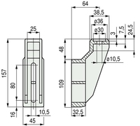 Rails de guidage latéraux pour convoyeur H193, supports réglables