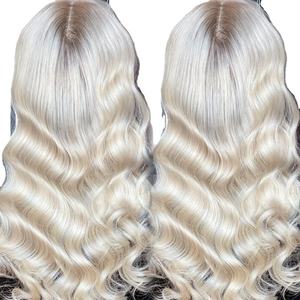 2023 nouveau Design Mini perruque Bleach noeuds nœuds simples fait à la main pleine dentelle perruque couleur personnalisée pour les femmes blanches - Product Image 1