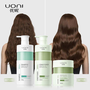 Ensemble de Shampoings à Marque Blanche pour Usage Quotidien à Domicile à l'Huile d'Argan et au Romarin pour Croissance des Cheveux, Anti-Pelliculaire, Hydratant pour Cheveux Bouclés - Product Image 1