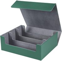 Boîte de rangement pour cartes MIO personnalisable, portable, durable, écologique, impression couleur intégrale pour cartes à collectionner, 1800+, cuir PU
