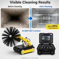 Robot de nettoyage de conduits de ventilation HVAC RJ-BOT Q37 avec inspection par caméra HD et aspiration