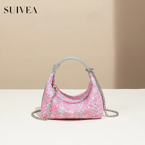 Sacs Main Pour Femmes 2025 nuevo producto pequeño bolso tejido hecho a mano fresco solo hombro Simple moda bolso cruzado de mano - Product Image 1