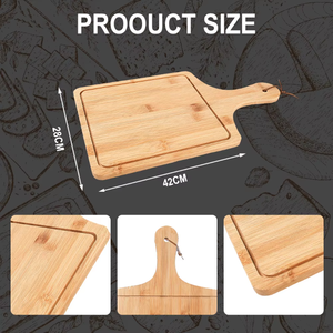 Venta al por mayor de fábrica, utensilios de cocina personalizados, tabla de cortar de bambú para el hogar, fruta, Pizza, tabla de cortar - Product Image 2