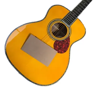 Usine de fabrication de guitare célèbre marque mondiale fabriquée en Chine guitare acoustique 6 cordes jaune OM42