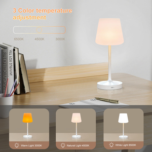 Waterproof lampshade Portable Shower Lamp Rechargeable Dimmable <b>Bedside</b> <b>Table</b> Lamp Suitable for Bedroom,Kitchen,Camping,Outdoor - Product Image 5