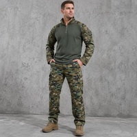 Veste Softshell Tactique Résistante à l'Usure G2 Frog Suit Imperméable Respirante Tissu Extensible Multi-Poches Tenue d'Activité Extérieure