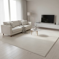 Tapis de luxe en jacquard tissé à la machine, doux, antidérapant, écologique, moderne, pour salon, chambre, lavable, décoration intérieure