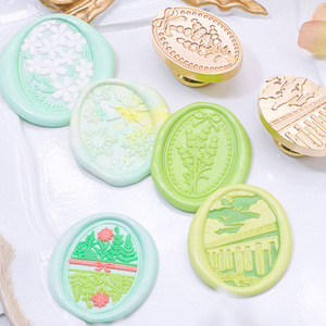 植物建築部門の楕円形ワックスシールスタンプレトロシーリングワックススタンプヘッド - Product Image 4
