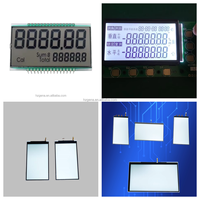 TN personnalisé 6 chiffres 7 segments écran LCD fond noir texte blanc affichage industriel Instrument Segment Code pour Code