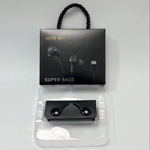 Type-C หูฟังแบบมีสาย HD ไมค์ลดเสียงรบกวน ซิลิโคนอ่อนนุ่ม หูฟังสเตอริโอ ใช้งานร่วมกับซัมซุง โน้ต 10 - Product Image 3