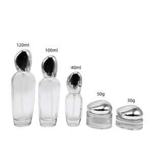 Botol kaca kosmetik untuk kulit menakutkan, bentuk khusus 120 ML 100 ML 40 ML 50 g 30 g bentuk khusus - Product Image 5