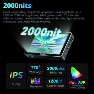 จอภาพกล้อง Godox GM6S Pro ขนาด 5.5 นิ้ว 10W 4K Ultra Bright สำหรับกล้อง <span class=keywords><strong>DSLR</strong></span> รองรับ 3D LUT หน้าจอสัมผัส IPS FHD 1920x1080 วิดีโอ 4K <span class=keywords><strong>HDMI</strong></span> จอภาพภาคสนาม - Product Image 4