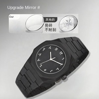 Montres à quartz octogonales pour couple avec bracelet en plastique multicolore, chiffres arabes, ajusteur de chaîne et coffret cadeau – Vente chaude