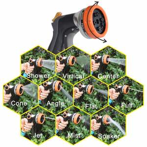 Boquilla de pulverización multifuncional de plástico con patrones variables, pistola de agua para jardinería, agricultura y uso doméstico. - Product Image 2