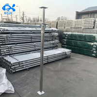 Étai métallique à réglage rapide, réglable en hauteur par broche télescopique, pour coffrage et soutènement, réutilisable pour les travaux de construction en béton