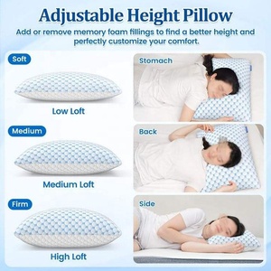 Factory Price Luxury Shredded Memory Foam Bed <strong>Pillow</strong> Adjustable Breathable Relief Pressure Cooling <strong>Pillows</strong> for Hot Sleepers - Product Image 6
