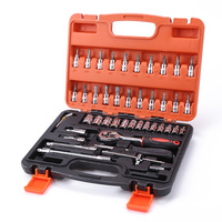 Kit d'outils de réparation automobile professionnel, clés à douilles, 151 pièces, 1/2'', 3/8'' et 1/4'', en coffret