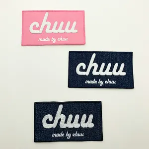 Wholesale Custom Woven Chenille 3D Logo Embroidered Patch Iron On Embroidery Sew On Patches For Clothing