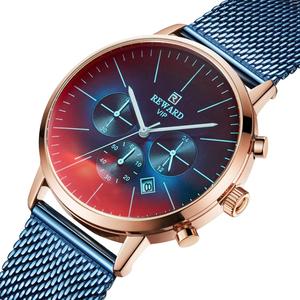 REWARD 82004 Nuovo Design Orologio da Polso VIP al Quarzo Blu per <span class=keywords><strong>Uomo</strong></span>, Cronografo <span class=keywords><strong>24</strong></span> <span class=keywords><strong>Ore</strong></span> con Cambio Colore, Orologio da Polso Business - Product Image 2