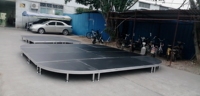 Scène portable en aluminium pour extérieur/intérieur avec plateforme verrouillable, scène de performance mobile, scène de spectacle avec structure en treillis