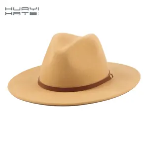 Huayihats Selling Spring Outdoor Fashion Felt Hats Unisex Medium Brim Australia 100% Wool Fedora Hats