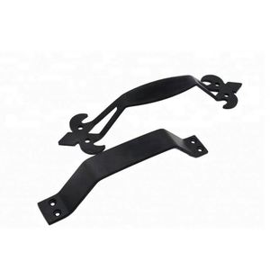 WEKIS Steel Black 6" <b>Pull</b> Handle Rustproof Barn Door Hardware Bedroom Bathroom Exterior Outdoor Kitchen Workshop Applications - Product Image 1