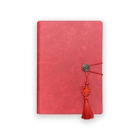 Agenda 2026 Estilo Chino, Diario de Cuero PU, Hojas Sueltas, Cuaderno con Nudo Chino