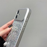 Coque de téléphone de luxe style Instagram avec paillettes et pendentif nœud pour iPhone 17 Pro Max 16 15 14 – Étui pour filles