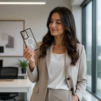Funda Magnética para Samsung S25 Ultra, Cubierta Acrílica Transparente Delgada de 1.5mm, Ligera y Protectora Contra Rayones