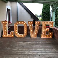 Lettres lumineuses en fer galvanisé 3FT/4FT/5FT, enseigne LED avec options multicolores, installation facile