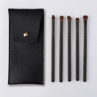 Mini pinceau professionnel carré de luxe 7 pièces en cuir pinceau de maquillage sac Portable correcteur poudre pinceau ensemble en gros