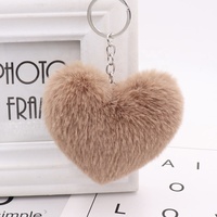 Porte-clés en fourrure personnalisé pas cher TC Luxury, accessoires pour la Saint-Valentin, enfants, femmes, cadeaux promotionnels, jouets, porte-clés en peluche 3D en forme de cœur