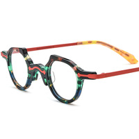 Monture de lunettes optiques tendance 19341, monture vintage en acétate à bordure complète, vente en gros de montures de lunettes de créateurs pour hommes, femmes, unisexe