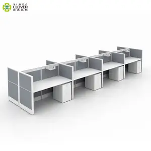 Cheap Modern Call Center Furniture E1 Melamine Board Customized Staff Office Workstation