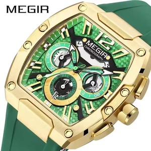 Thương Hiệu Hàng Đầu Megir Thương Hiệu Ban Đầu Mens Chronograph Thạch Anh Đồng Hồ Màu Xanh Lá Cây Relojes Hombre Montre Reloj Para Femme Người Đàn Ông Cổ Tay Đồng Hồ 8112 - Product Image 1