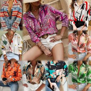 Camicia da donna in raso personalizzata con stampa tie-dye, ultima tendenza moda primavera 2026 - Product Image 5